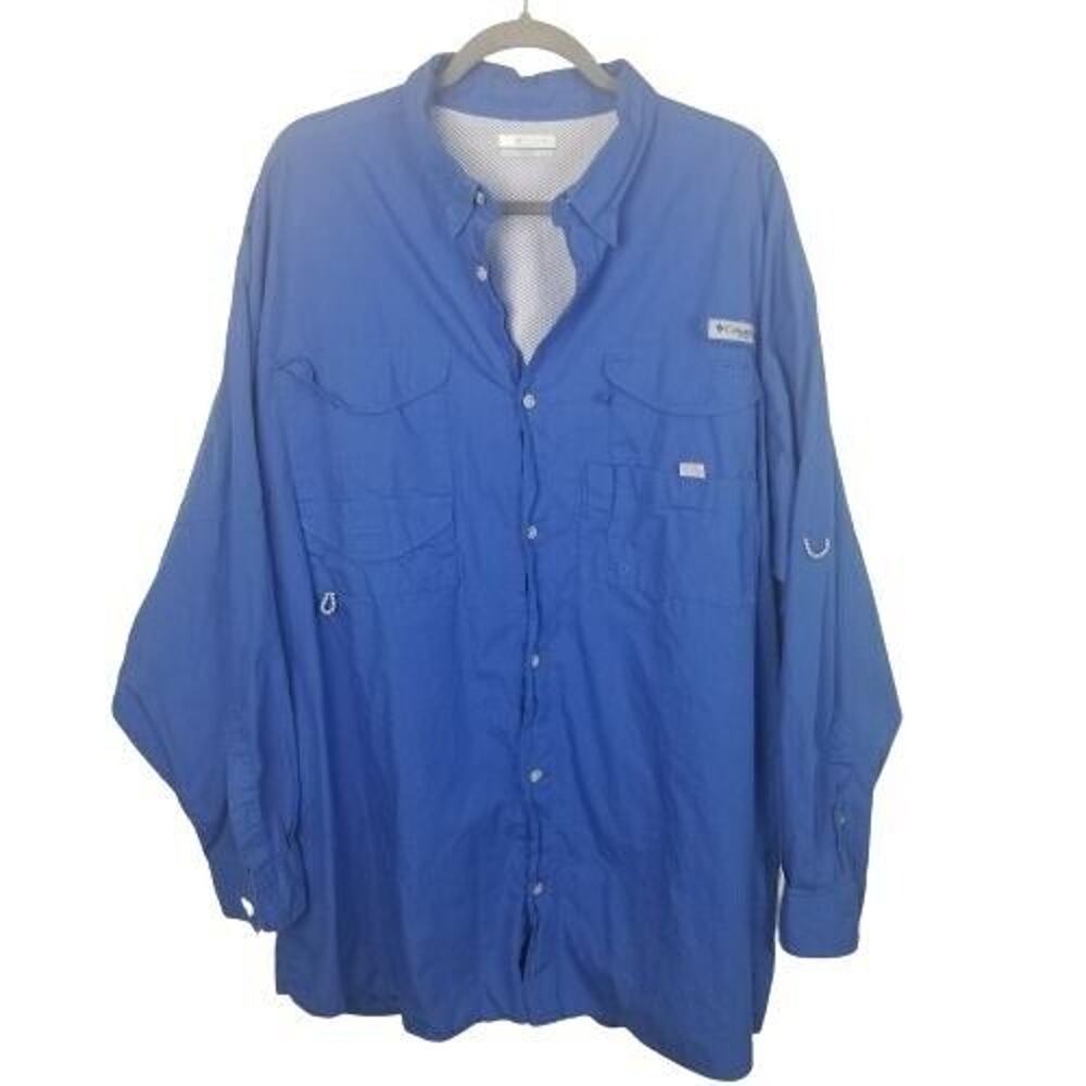 Columbia PFG Mens Vented Fishing Shirt XXL Outdoor Utility Quick Dry Lightweight